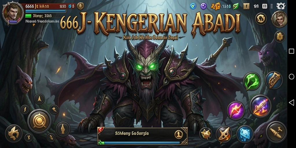 Tampilan gameplay <strong>666J</strong> dengan suasana seram yang mendalam.