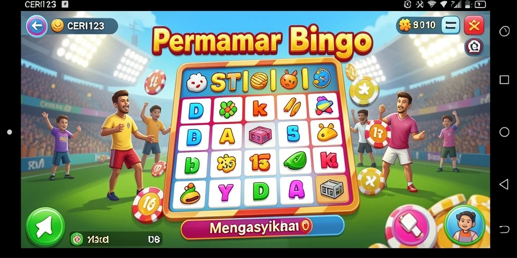 Tampilan menarik dari gameplay seru Bingo CERI123.