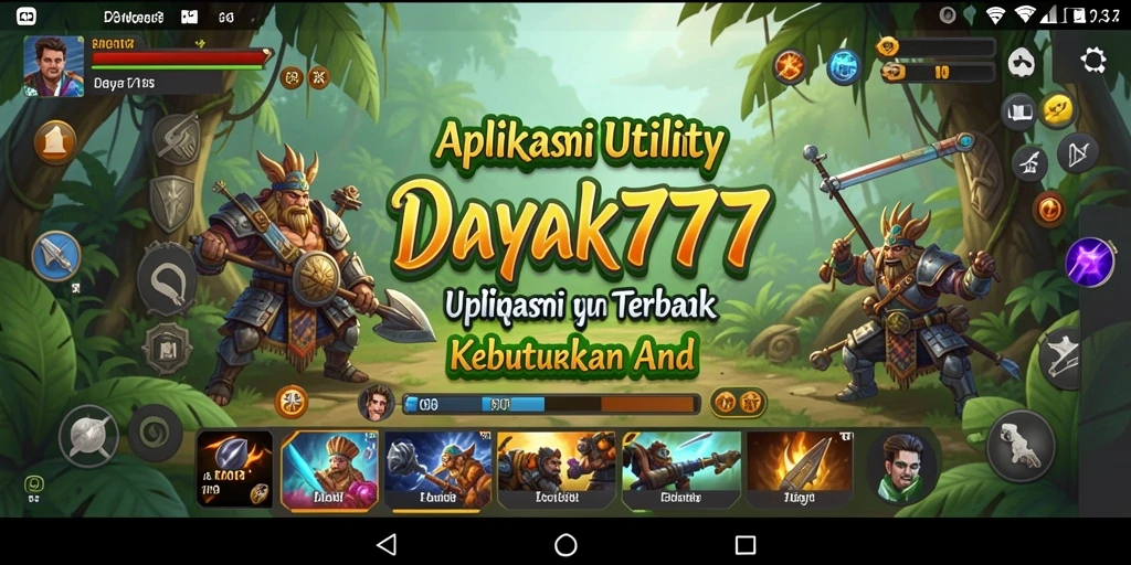 Tampilan antarmuka utama DAYAK777 yang modern dan fungsional.