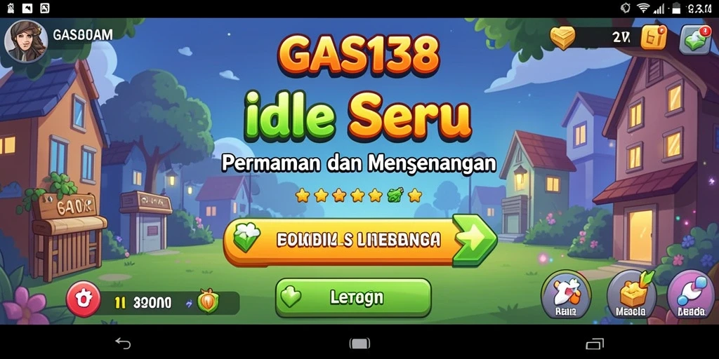 Tampilan gameplay GAS138 dengan grafik cerah dan gameplay yang sederhana.