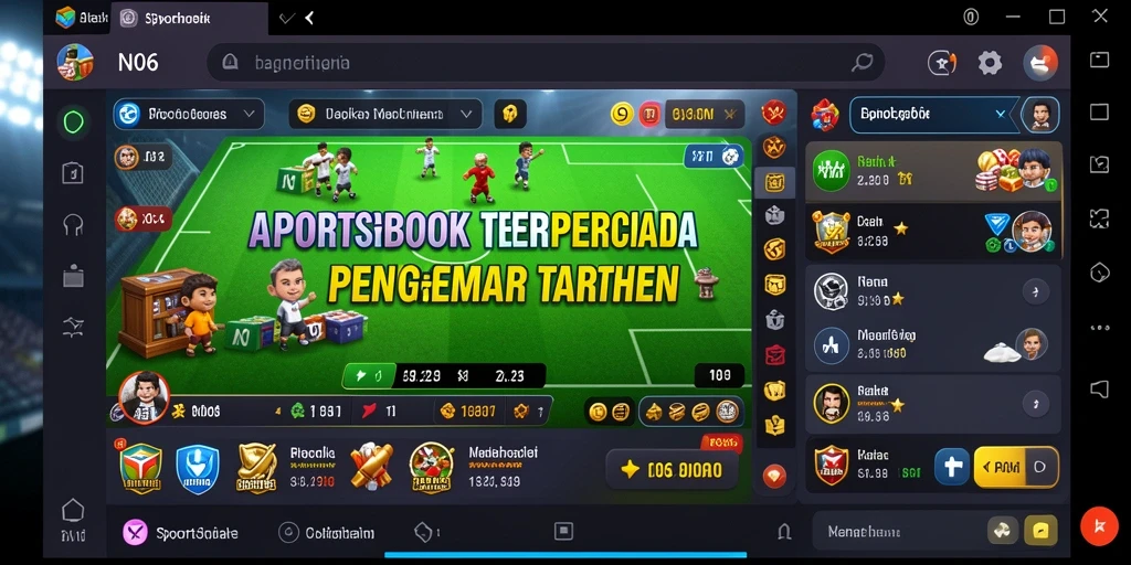 Tampilan kasino virtual N06 menampilkan berbagai jenis taruhan olahraga.
