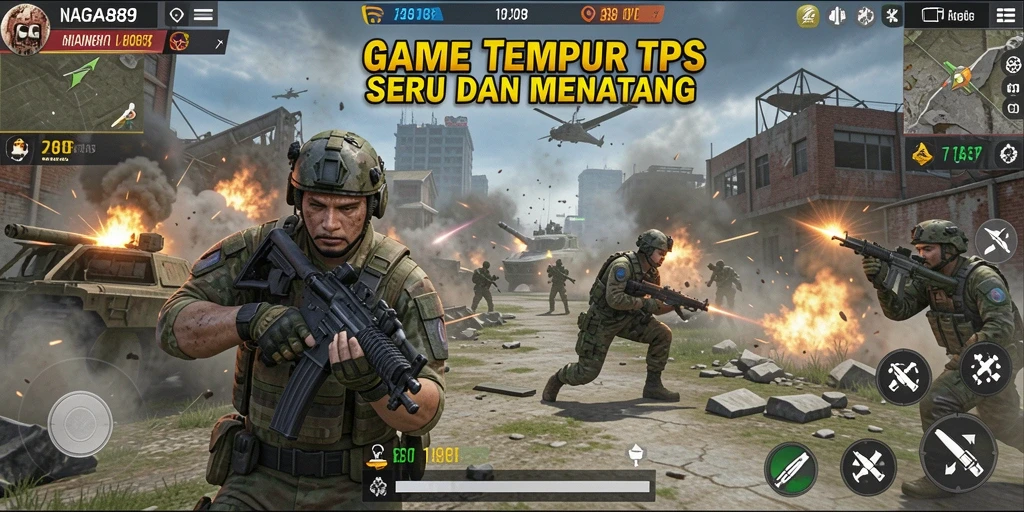 Tampilan gameplay seru dalam NAGA889 dengan aksi TPS yang mendebarkan.
