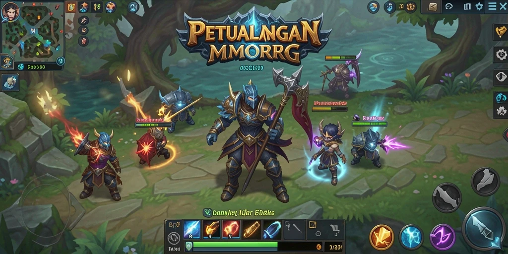Screenshot OCE69 menunjukkan pertarungan seru dalam dunia MMORPG.