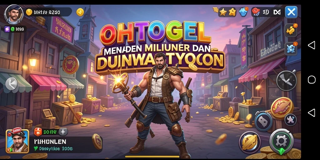 Tangkapan layar gameplay OHTOGEL menampilkan strategi investasi dalam dunia Tycoon.