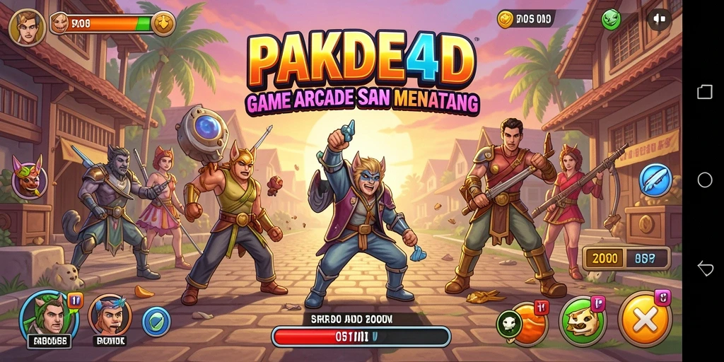 Tangkapan layar gameplay seru dari PAKDE4D yang menampilkan aksi Arcade.