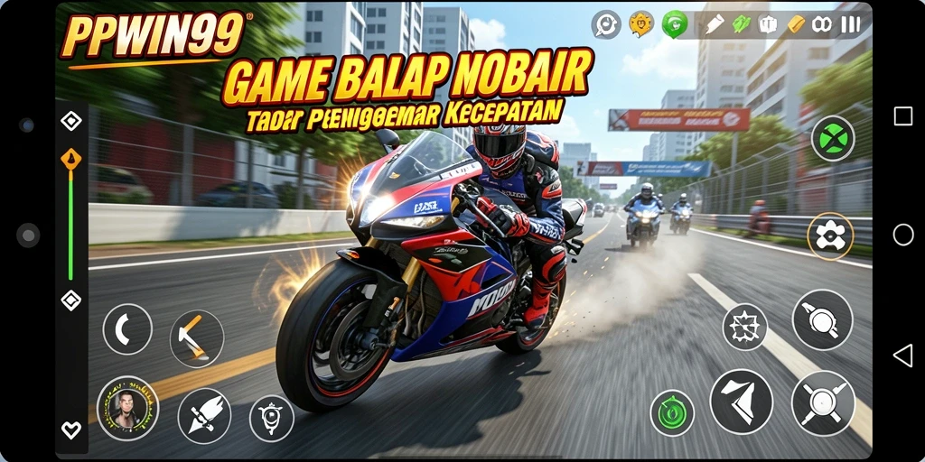 Tampilan menakjubkan dari gameplay balap motor yang mendebarkan.