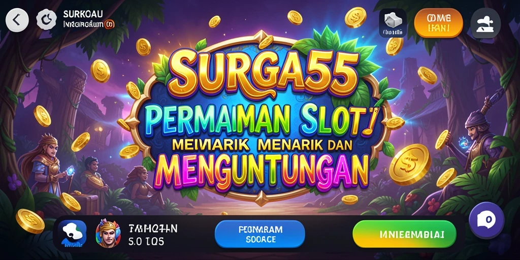 Tangkapan layar gameplay SURGA55 dengan tampilan mesin Slot yang menarik.